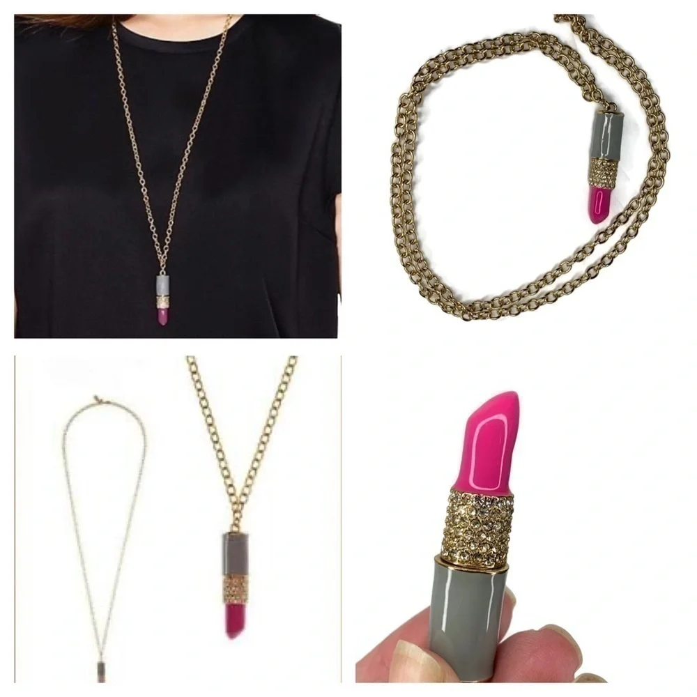 Kate Spade Lipstick 💄 Novelty Necklace Make-Up 👄